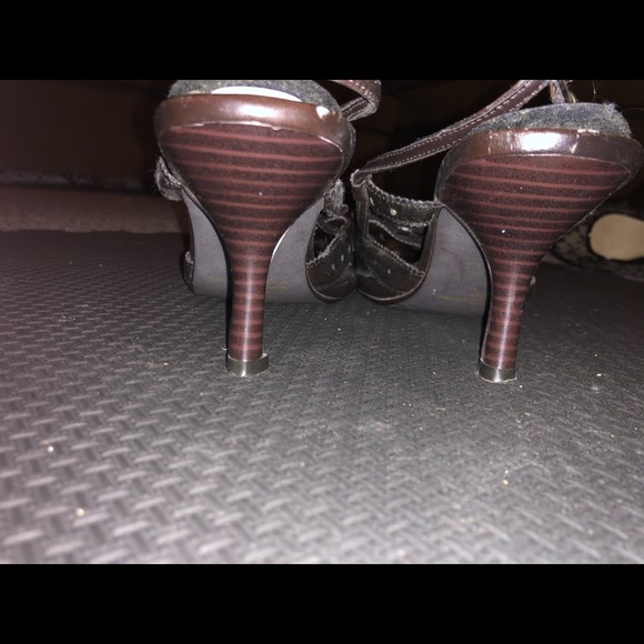 Dark brown rampage sling back heels - Picture 4 of 5